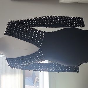 Spike studded bandage dress